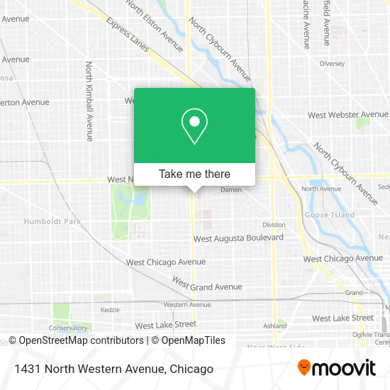1431 North Western Avenue map
