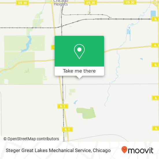 Steger Great Lakes Mechanical Service map