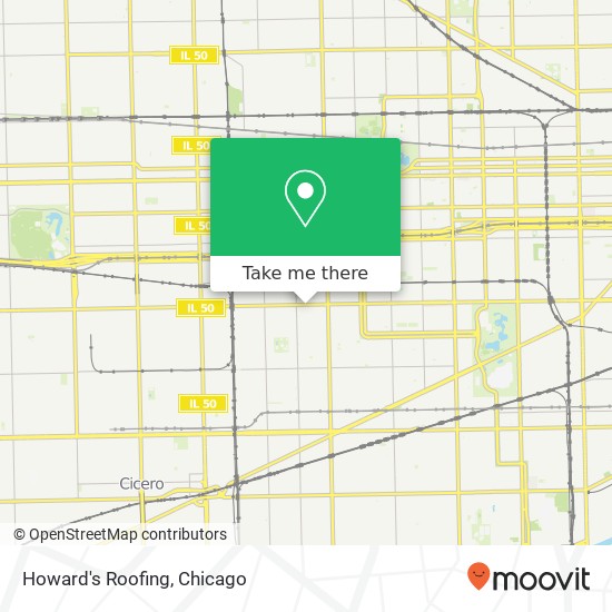 Howard's Roofing map
