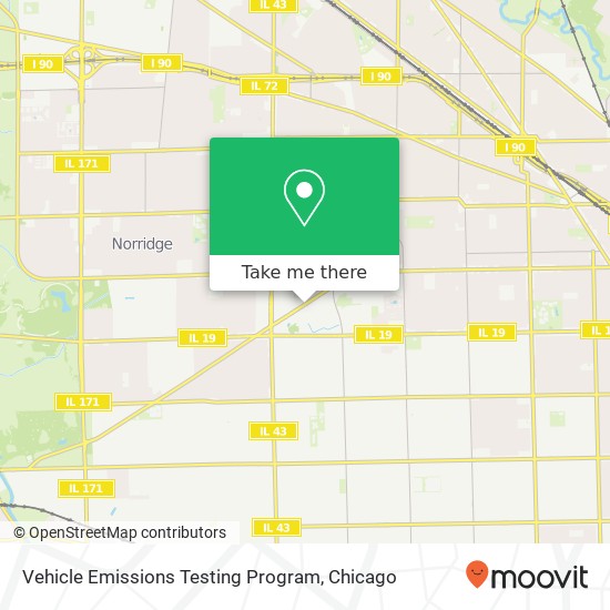 Vehicle Emissions Testing Program map