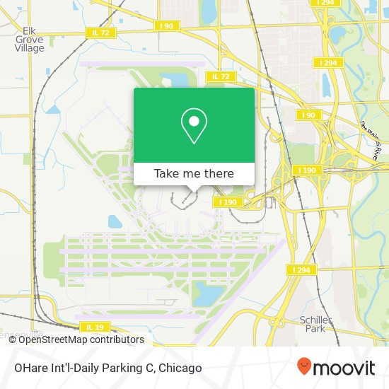 Mapa de OHare Int'l-Daily Parking C