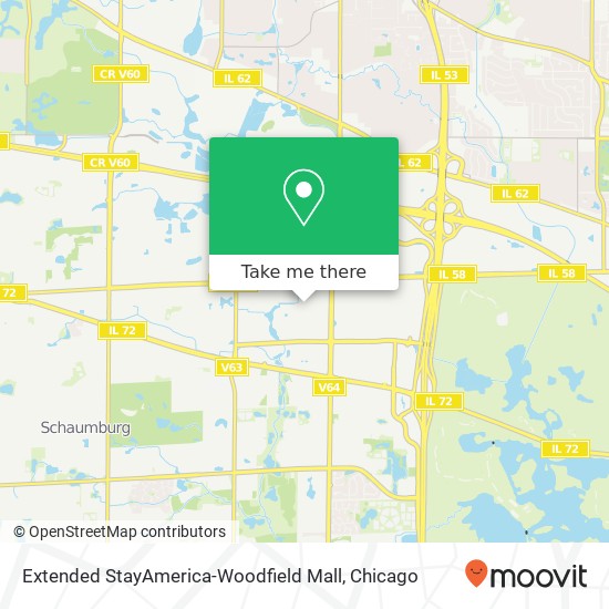 Mapa de Extended StayAmerica-Woodfield Mall