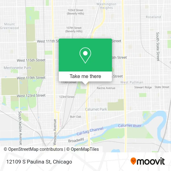12109 S Paulina St map