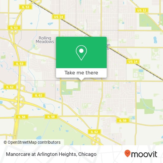 Manorcare at Arlington Heights map