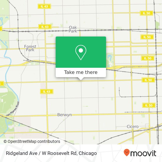 Ridgeland Ave / W Roosevelt Rd map
