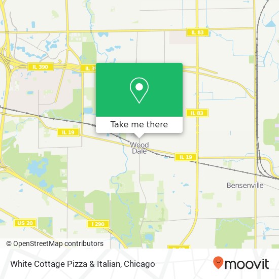 White Cottage Pizza & Italian map