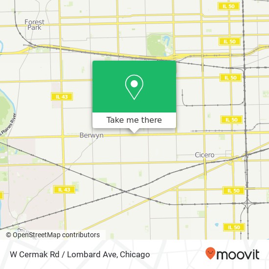 W Cermak Rd / Lombard Ave map