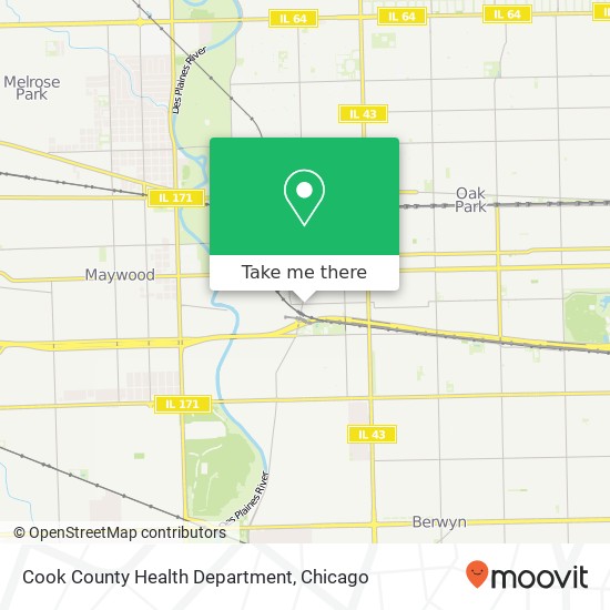 Cook County Health Department map