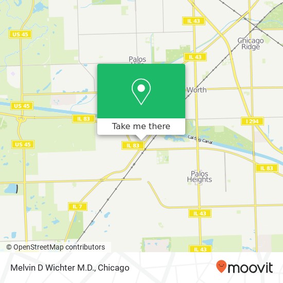 Melvin D Wichter M.D. map