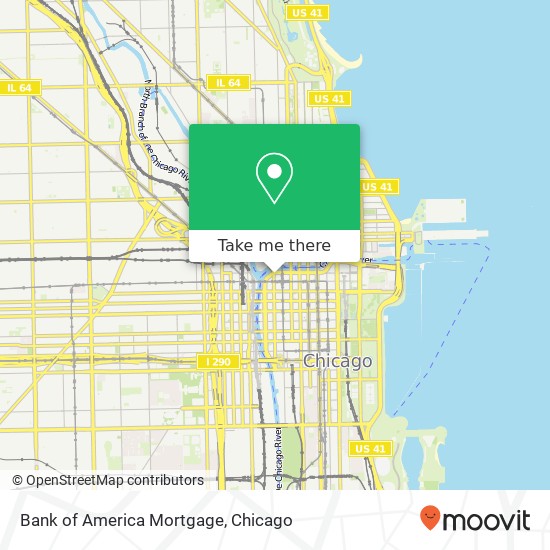 Bank of America Mortgage map