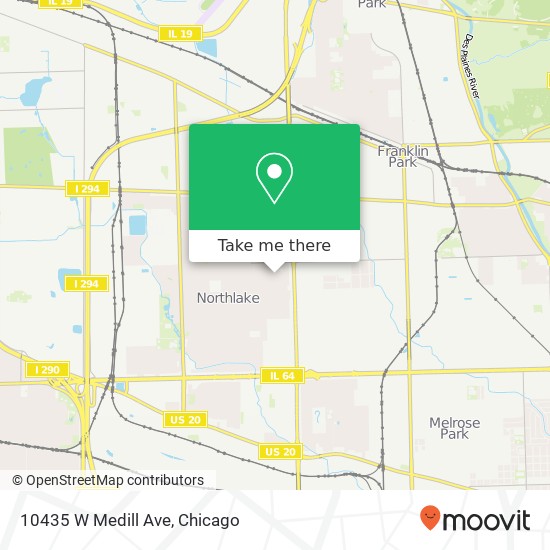 Mapa de 10435 W Medill Ave