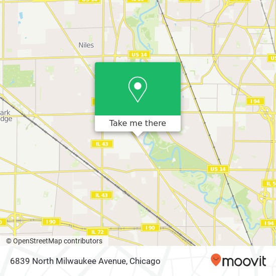 6839 North Milwaukee Avenue map