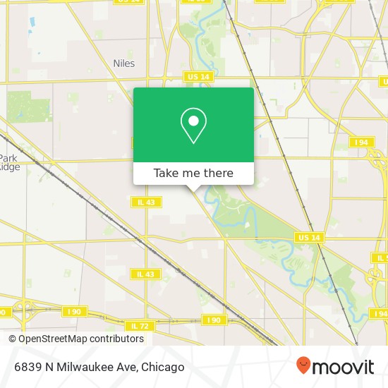 6839 N Milwaukee Ave map