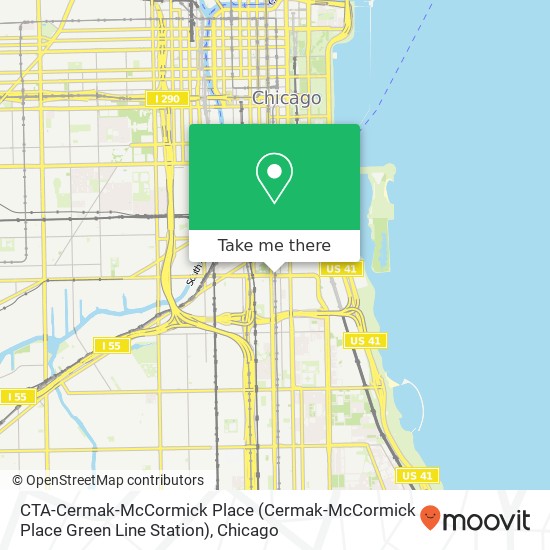 CTA-Cermak-McCormick Place (Cermak-McCormick Place Green Line Station) map