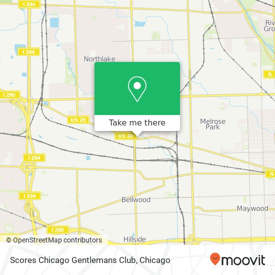 Mapa de Scores Chicago Gentlemans Club