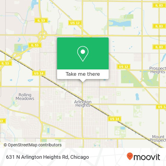 631 N Arlington Heights Rd map