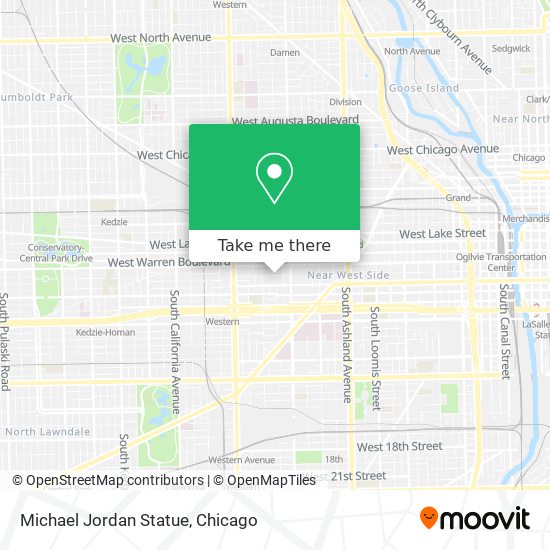 Mapa de Michael Jordan Statue