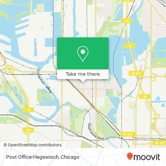 Post Office-Hegewisch map