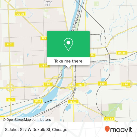 S Joliet St / W Dekalb St map