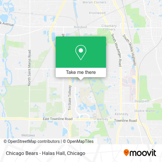 Chicago Bears - Halas Hall map