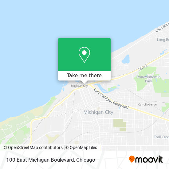 100 East Michigan Boulevard map