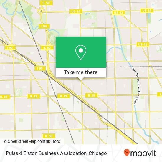 Pulaski Elston Business Assiocation map