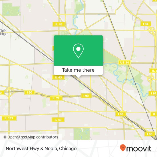 Northwest Hwy & Neola map