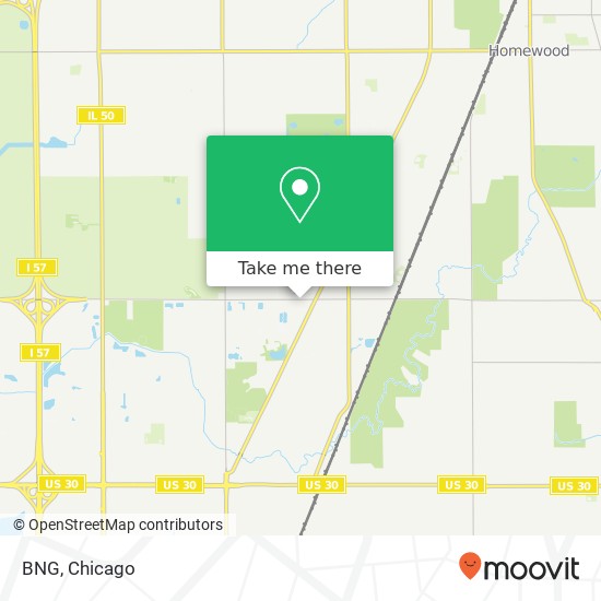 Mapa de BNG, 3490 Vollmer Rd Olympia Fields, IL 60461