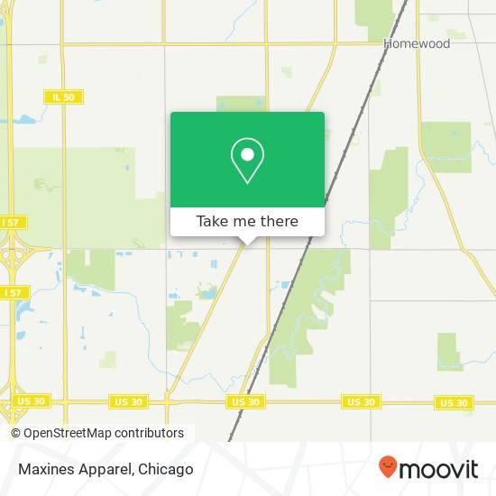 Mapa de Maxines Apparel, 3321 Vollmer Rd Flossmoor, IL 60422