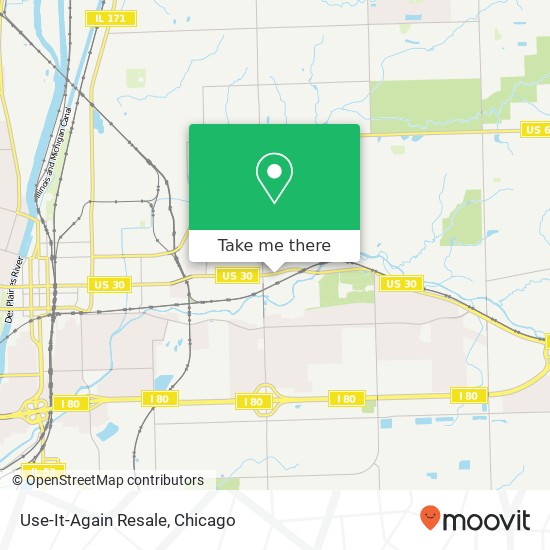 Mapa de Use-It-Again Resale, 1632 E Cass St Joliet, IL 60432