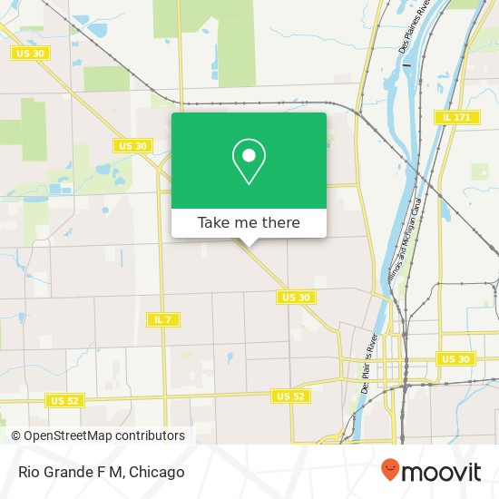 Mapa de Rio Grande F M, 1115 Plainfield Rd Joliet, IL 60435