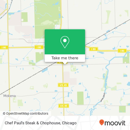 Mapa de Chef Paul's Steak & Chophouse, 9301 191st St Mokena, IL 60448