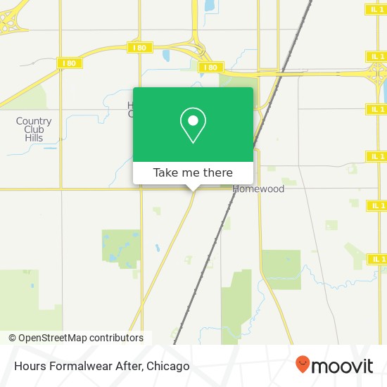 Mapa de Hours Formalwear After, 18324 Governors Hwy Homewood, IL 60430