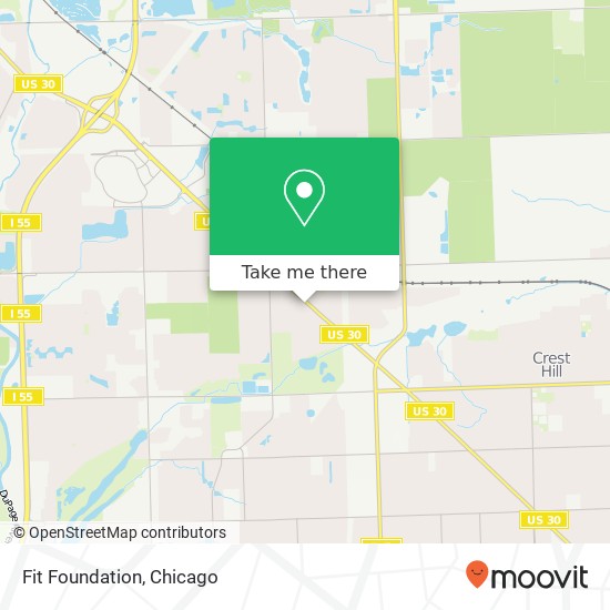 Mapa de Fit Foundation, 2209 Plainfield Rd Crest Hill, IL 60403