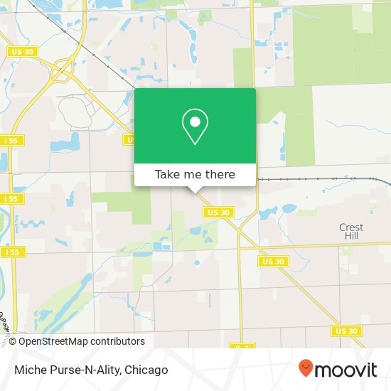 Mapa de Miche Purse-N-Ality, 2205 Plainfield Rd Crest Hill, IL 60403