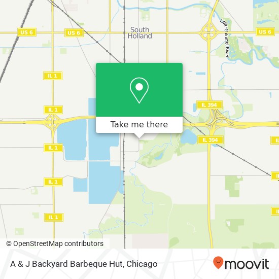 Mapa de A & J Backyard Barbeque Hut, 519 Chicago Rd Thornton, IL 60476