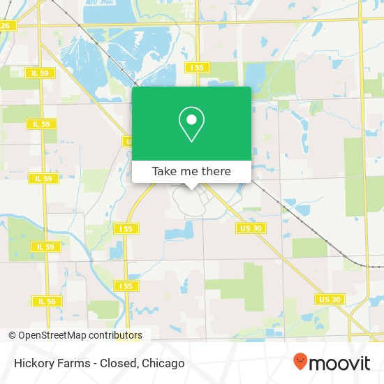 Mapa de Hickory Farms - Closed, 3340 Mall Loop Dr Joliet, IL 60431