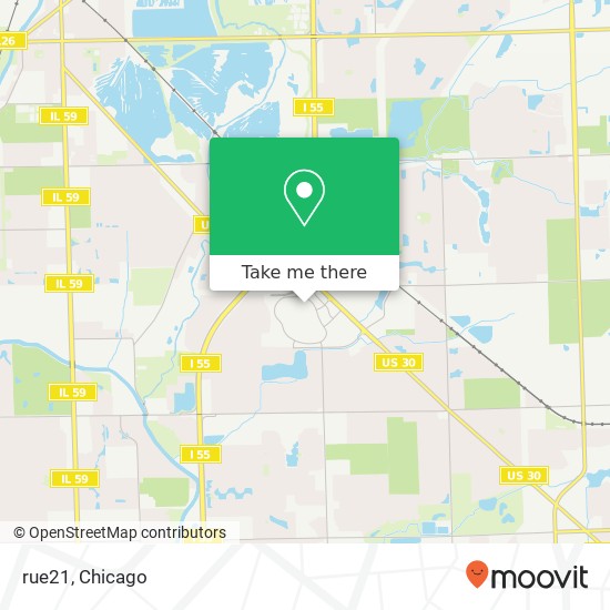 Mapa de rue21, 3340 Mall Loop Dr Joliet, IL 60431