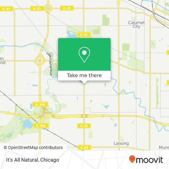 Mapa de It's All Natural, 16775 Torrence Ave Lansing, IL 60438