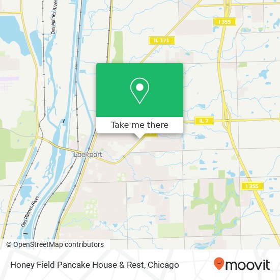 Mapa de Honey Field Pancake House & Rest, 984 E 9th St Lockport, IL 60441