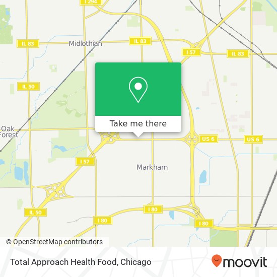 Mapa de Total Approach Health Food, 15857 Homan Ave Markham, IL 60428