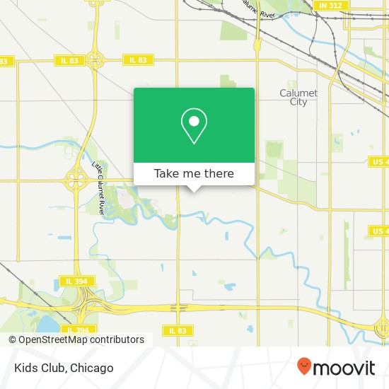 Mapa de Kids Club, River Oaks Center Dr Calumet City, IL 60409