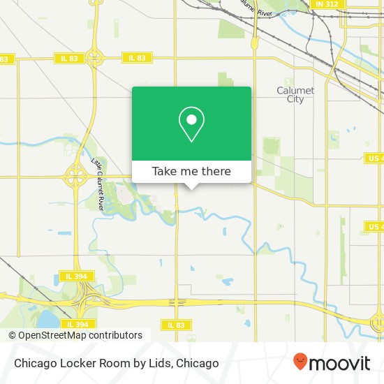 Mapa de Chicago Locker Room by Lids, Calumet City, IL 60409