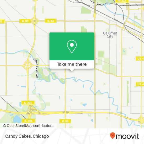 Mapa de Candy Cakes, River Oaks Center Dr Calumet City, IL 60409