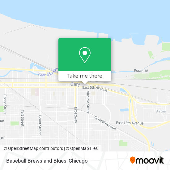 Baseball Brews and Blues map