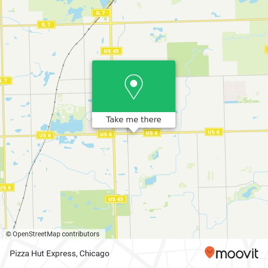 Mapa de Pizza Hut Express, 9281 159th St Orland Hills, IL 60487
