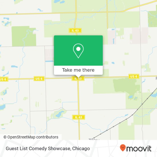 Mapa de Guest List Comedy Showcase