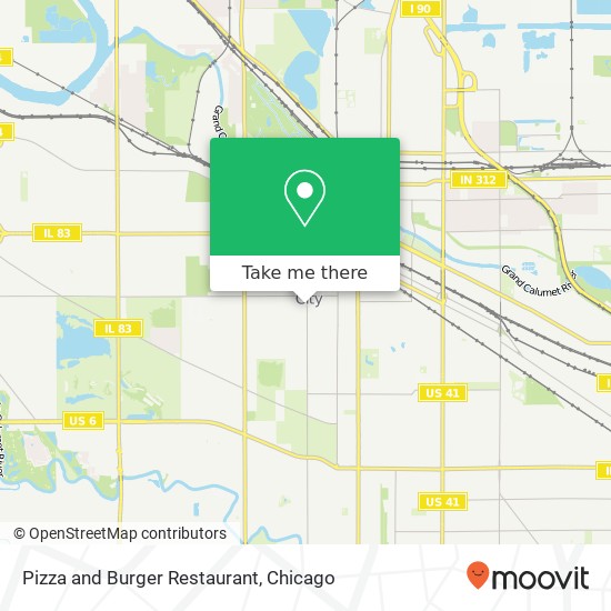 Mapa de Pizza and Burger Restaurant, 203 154th Pl Calumet City, IL 60409