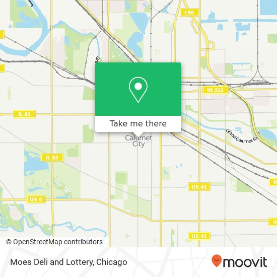 Mapa de Moes Deli and Lottery, 661 Wentworth Ave Calumet City, IL 60409
