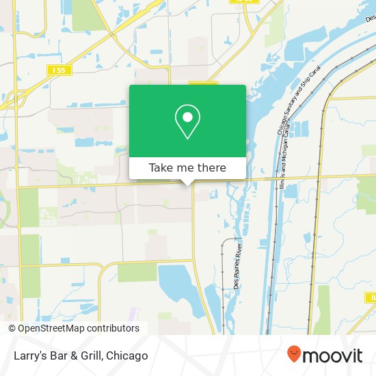 Mapa de Larry's Bar & Grill, 322 N Independence Blvd Romeoville, IL 60446